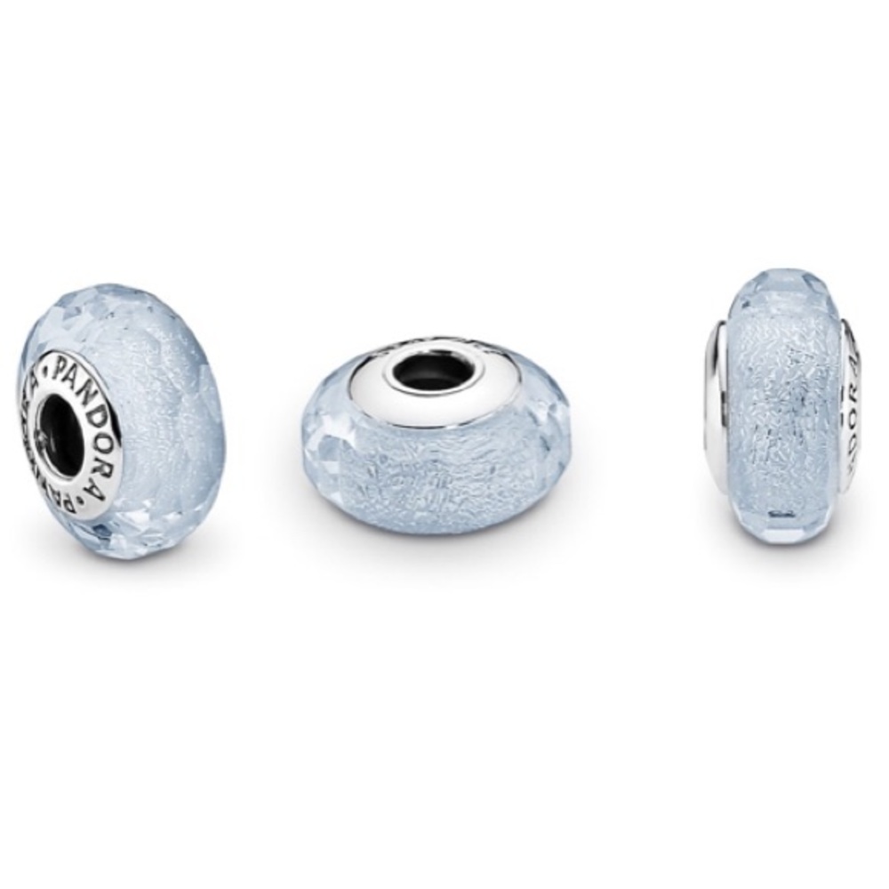 Pandora Frosty Mint Shimmer Glass Murano Charm